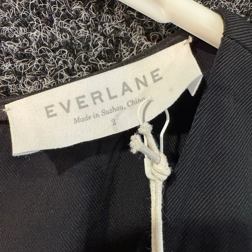 NWT EVERLANE The Japanese GoWeave Cocoon Dress Black Sleeveless‎ Midi Size 2 - Picture 5 of 6